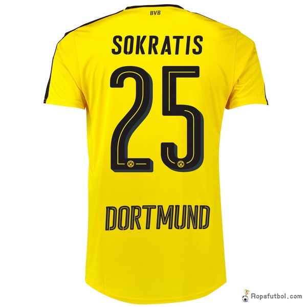 Camiseta Borussia Dortmund Replica Primera Ropa Sokratis 2016/17 Amarillo